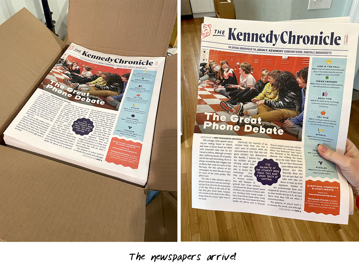 newspapers arrive